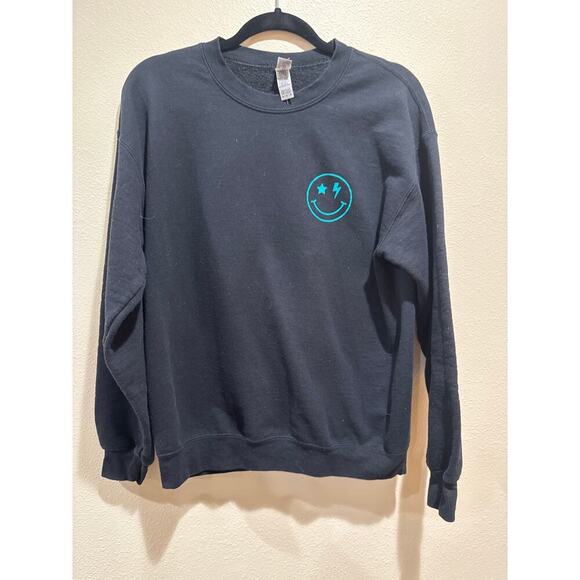 In My Gymnastics Era Sweatshirt Crewneck Black Blue Size Medium - Picture 1 of 4